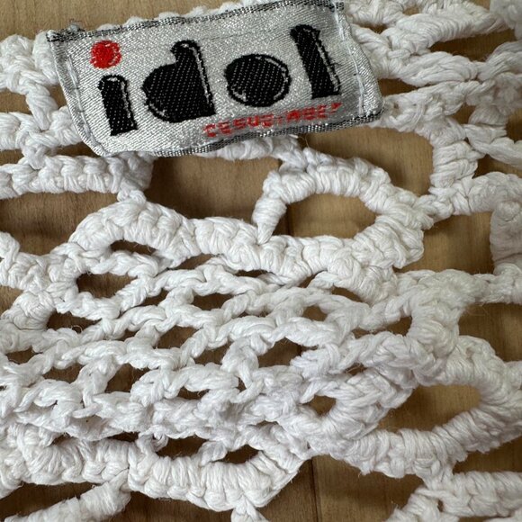 White Crochet Bolero – Cropped Macramé Cardigan, One Size - Picture 5 of 8